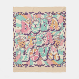 Couverture Polaire Amoureux de Bubble Tea