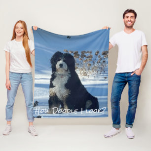 Couverture Polaire Amoureux de Doodle Chien Drôle Décoration Maison