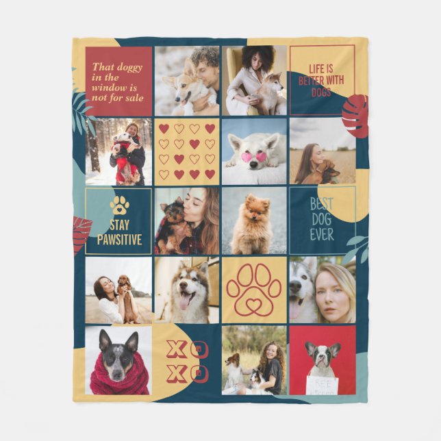Couverture Polaire Amoureux des chiens Chien Maman Cute Animal Photo  (Devant)