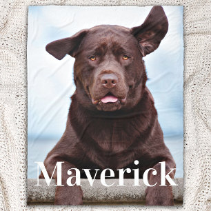 Couverture Polaire Amoureux des chiens Custom Labrador Retriever Phot
