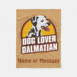 Couverture Polaire Amoureux des chiens Dalmatien Nom de la Personnali