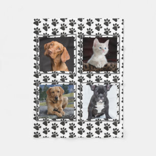 Couverture Polaire Amoureux des chiens de fichiers de collage photo p