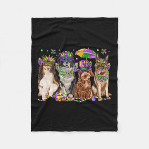 Couverture Polaire Amoureux des chiens du festival Dog Mardi Gras