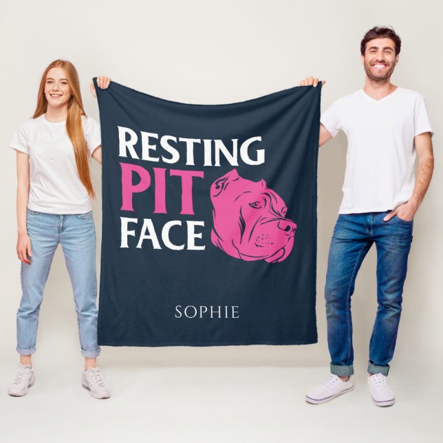 Couverture Polaire Amoureux des chiens Gag Repose de la face (En situation)