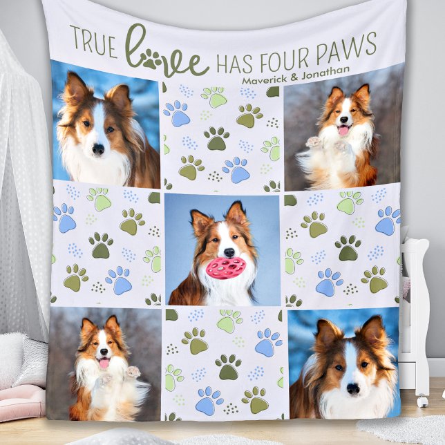 Couverture Polaire Amoureux des chiens Personnalisé 5 Animaux de comp (Créateur téléchargé)