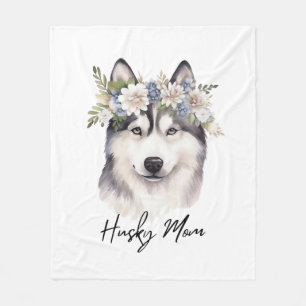 Couverture Polaire Amoureux des chiens sibérien Husky