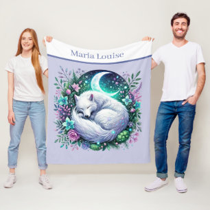 Couverture Polaire Amoureux des loups mignons ajoutent un nom