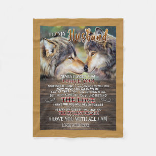 Couverture Polaire Amoureux du mari  À Mon Mari, Je T'Aimais