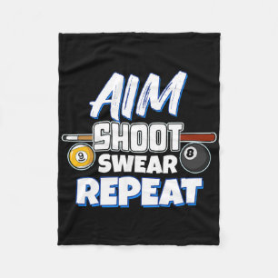 Couverture Polaire Amusant Aim Pool Joueur Billard cadeau