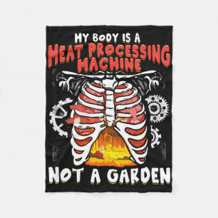 Couverture Polaire Amusant Anti Vegan Meat Mater Funny Meat Lover Bbq