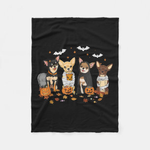 Couverture Polaire Amusant Citrouille Ghost Chihuahua Halloween Chihu