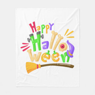 Couverture Polaire Amusant design d'halloween heureux