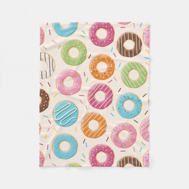 Couverture Polaire Amusant Donut (Devant)