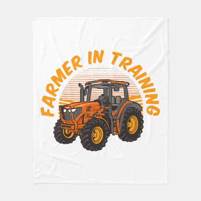Couverture Polaire Amusant Futur Agriculteur Dans La Formation De Tra (Devant)