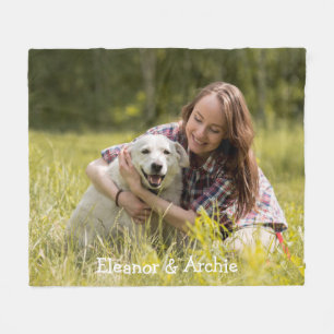 Couverture Polaire Amusant Moderne Animaux de compagnie Photo Personn