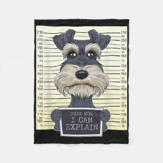 Couverture Polaire Amusant Schnauzer Miniature Maman I Schnauze Minia
