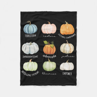 Couverture Polaire Amusant travailleur social Halloween Citrouille d'
