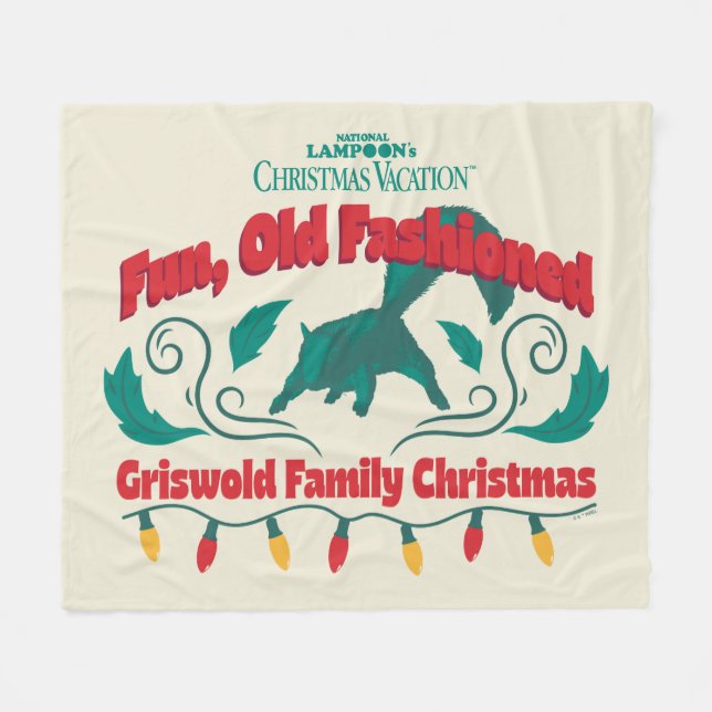 Couverture Polaire Amusant, vieux style Griswold Noël de famille (Devant (Horizontal))
