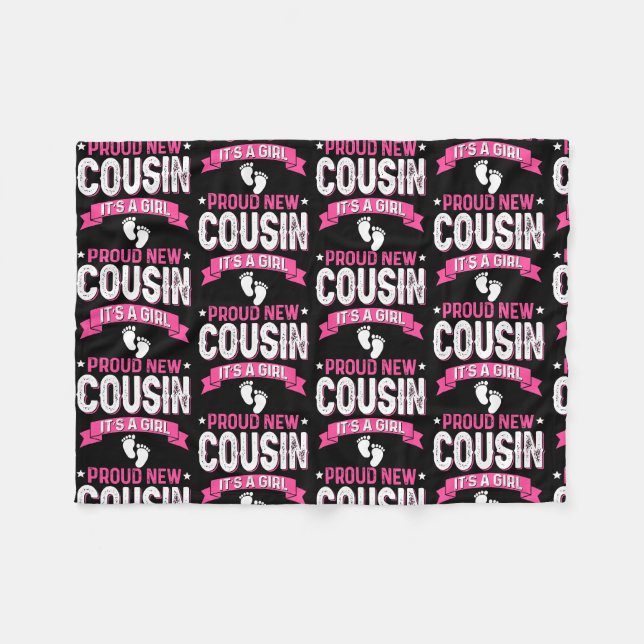 Couverture Polaire Amusante Famille Genre Révéler Fier Nouveau Cousin (Devant (Horizontal))