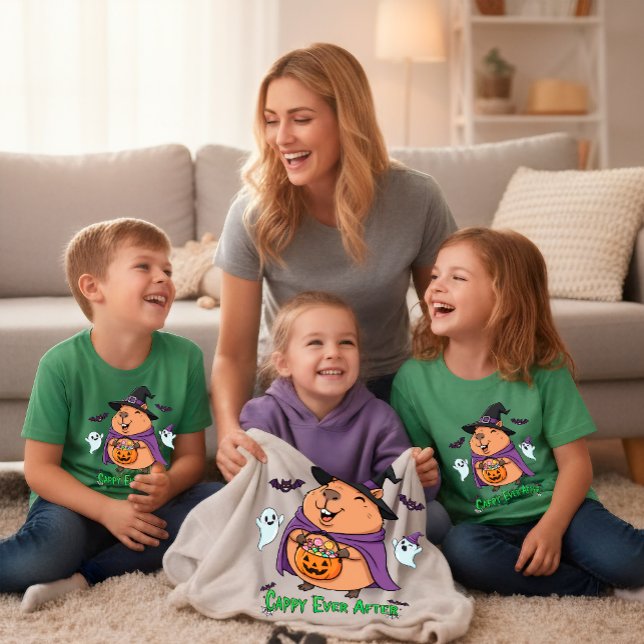 Couverture Polaire Amusante Halloween Éffrayante mignonne Capybara so (Créateur téléchargé)