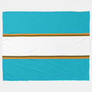 Couverture Polaire Amusants Sport Azure Blue Brown White Racing Strip