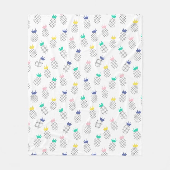 Couverture Polaire Ananas abstraits (Devant)
