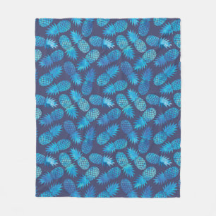 Couverture Polaire Ananas Blue Tie Dye