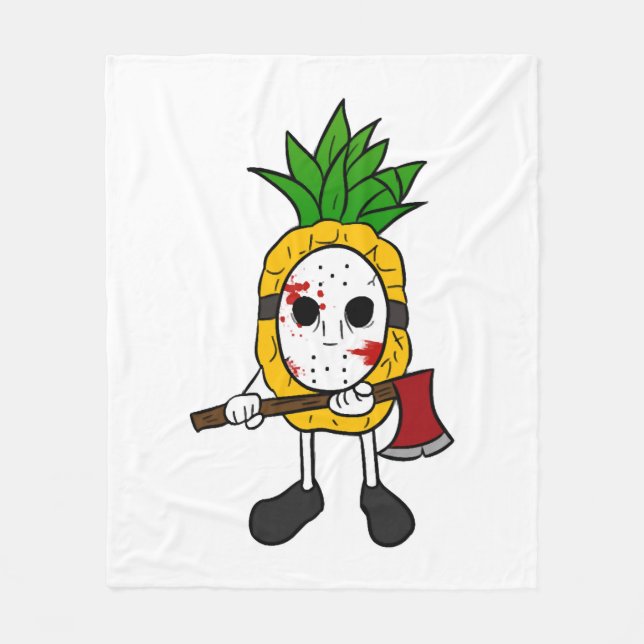 Couverture Polaire Ananas d'Halloween (Devant)