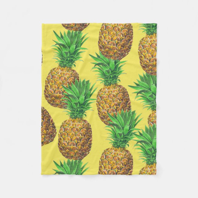 Couverture Polaire Ananas ensoleillés (Devant)