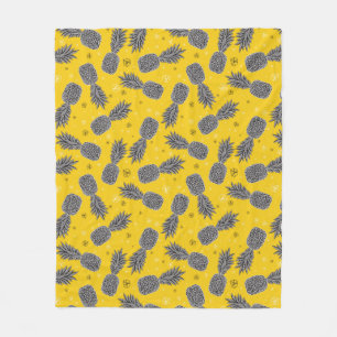 Couverture Polaire Ananas sur l'or
