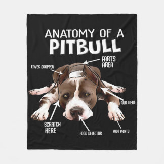 Couverture Polaire Anatomie D'Un Pitbull Américain