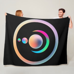 Couverture Polaire Ancien Alien Arc-en-ciel Cercles de culture