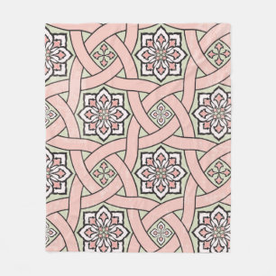 Couverture Polaire Ancient tile ornamental background,seamless patter