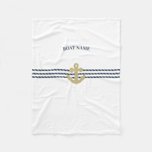 Couverture Polaire Ancre de bateau nautique, corde