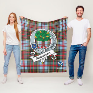 Couverture Polaire Anderson Ancien insigne de clan Scot Tartan Plaid