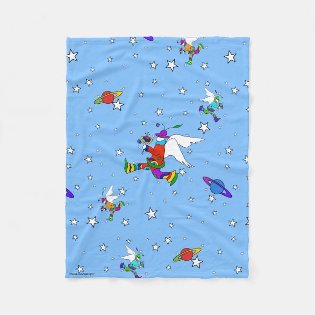 Couverture Polaire Angel Dudes Starry Night Fleece Blanche (Devant)