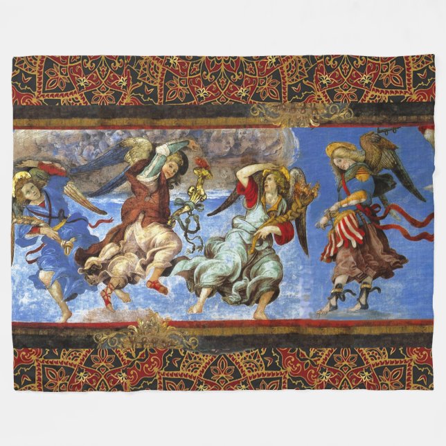 Couverture Polaire Angels de l'Assomption et l'Annonciation par Lippi (Devant (Horizontal))