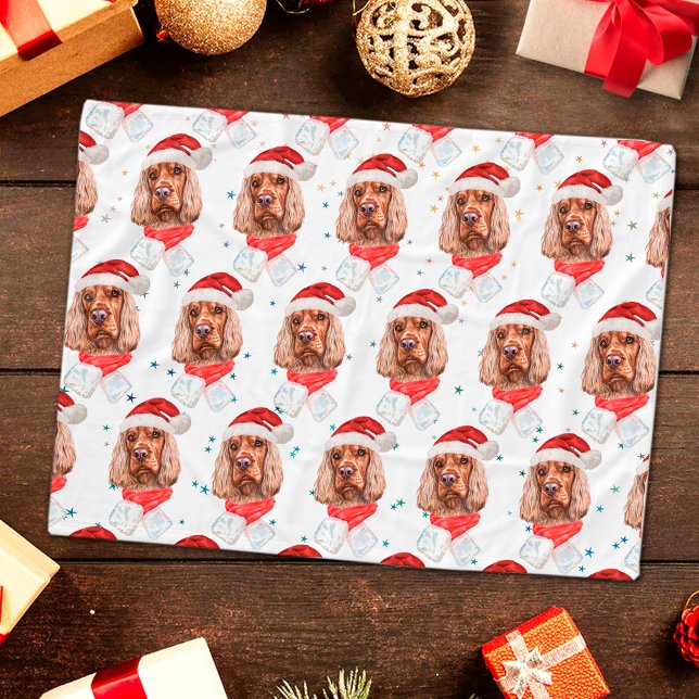 Couverture Polaire Anglais Cocker Spaniel Chien race Noël (Créateur téléchargé)