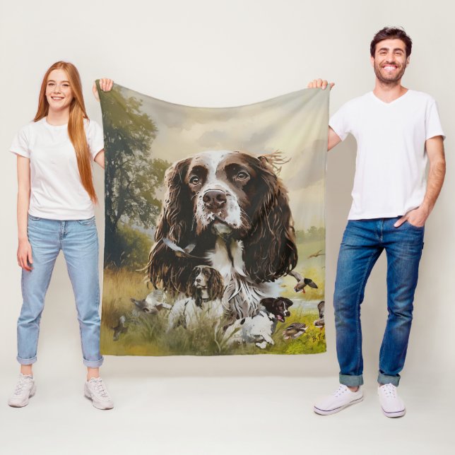Couverture Polaire Anglais Springer Spaniel (En situation)