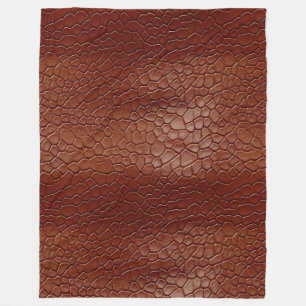 Couverture Polaire Animal Brown en cuir de l'Ouest