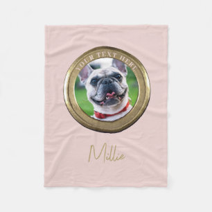 Couverture Polaire Animal de compagnie 2 Photo et texte Marine Blush 