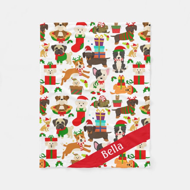 Couverture Polaire Animal de compagnie de chien de Noël (Devant)