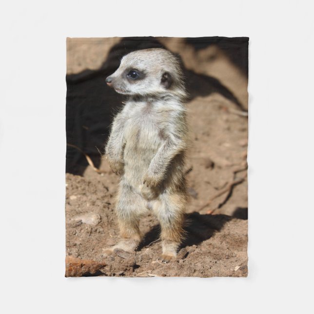Couverture Polaire Animal doux mignon merveilleux de Meerkat (Devant)