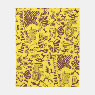 Couverture Polaire Animaux africains : Motif culturel sans peau.