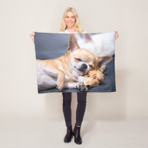 Couverture Polaire Animaux de bébés cutest   Chihuahua Chig aux cheve