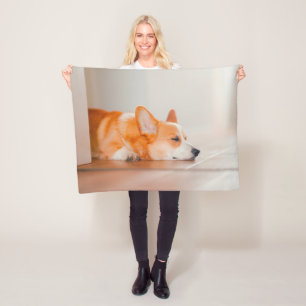Couverture Polaire Animaux de bébés cutest   Corgi Sleeping