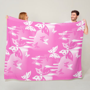 Couverture Polaire Animaux Nature - Bouffées Papillons de tatouage 1
