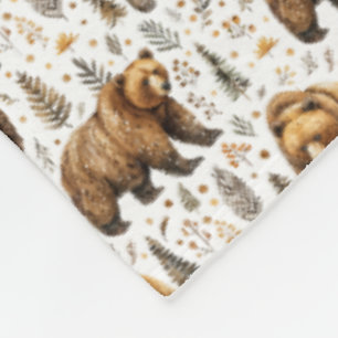 Couverture Polaire Animaux sauvages à thème ours