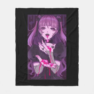 Couverture Polaire Anime Girl Kawaii Waifu esthétique japonaise Otaku