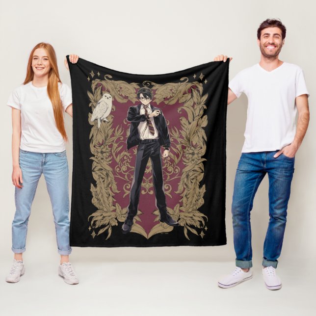 Couverture Polaire Anime HARRY POTTER™ Cadre Orné (En situation)